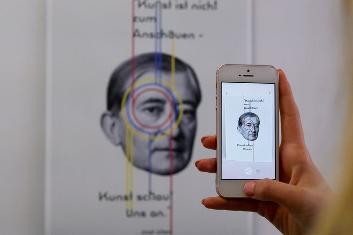 Walkie Talkie AR Poster Exhibition at the Artivive Art Space in Vienna © Artivive