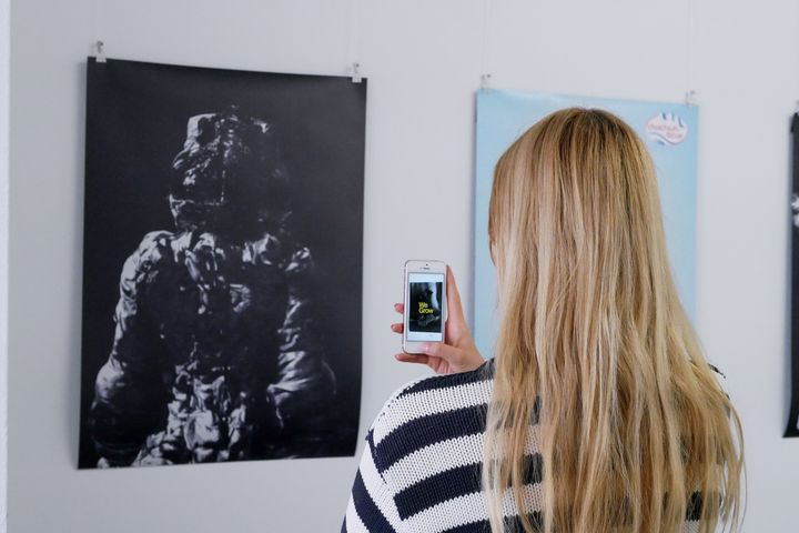 Walkie Talkie AR Poster Exhibition at the Artivive Art Space in Vienna © Artivive