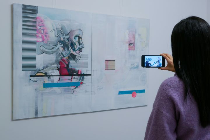 Group Exhibition "Translation of Complexity" with Litto's artworks at the Artivive artspace in Vienna © Artivive